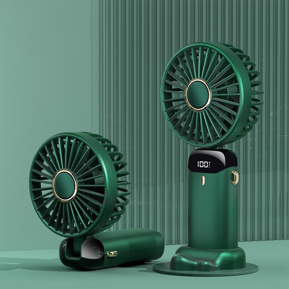 Handheld Cooling Fan 5 Modes Rechargeable GREEN